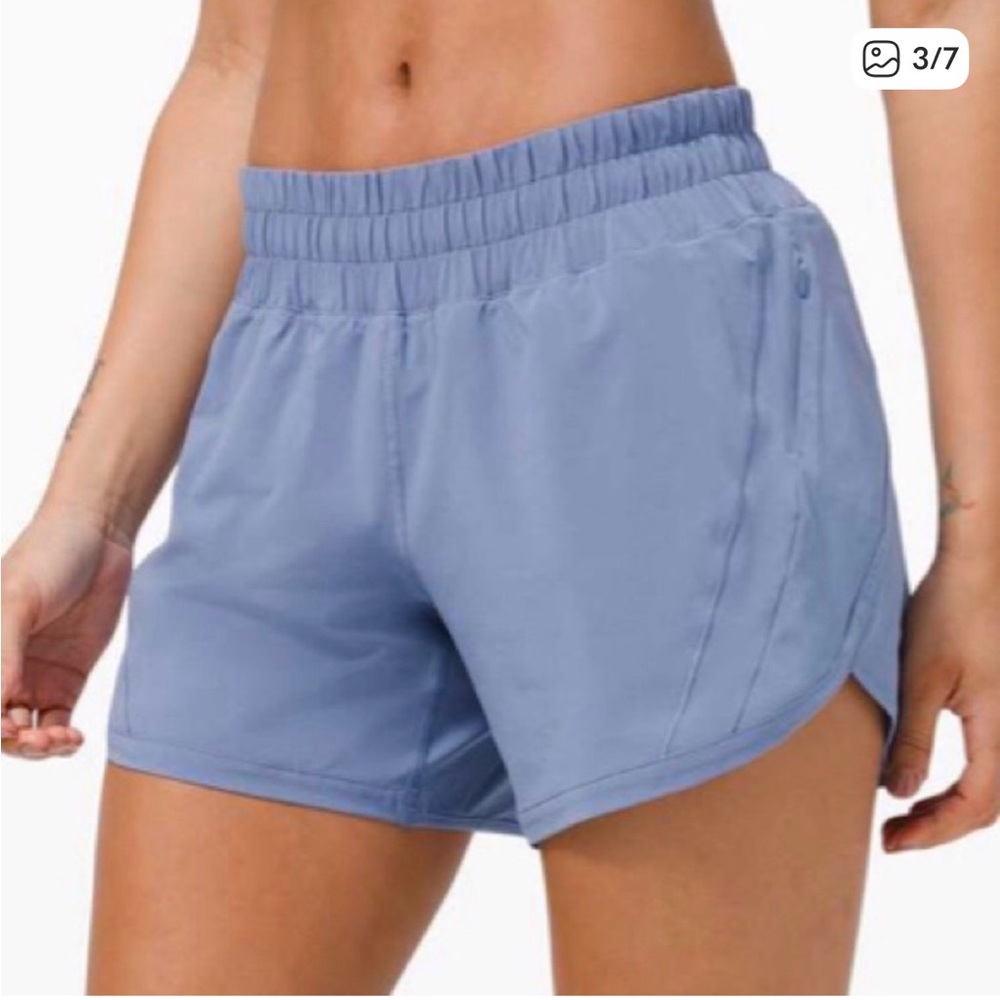 lululemon athletica Track That Mid-Rise Lined Short 5” Water Drop